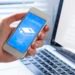 E-learning concept on mobile phone for online education